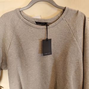 Wings + Horns Grey Sweater, Waffle, w Tags, XL